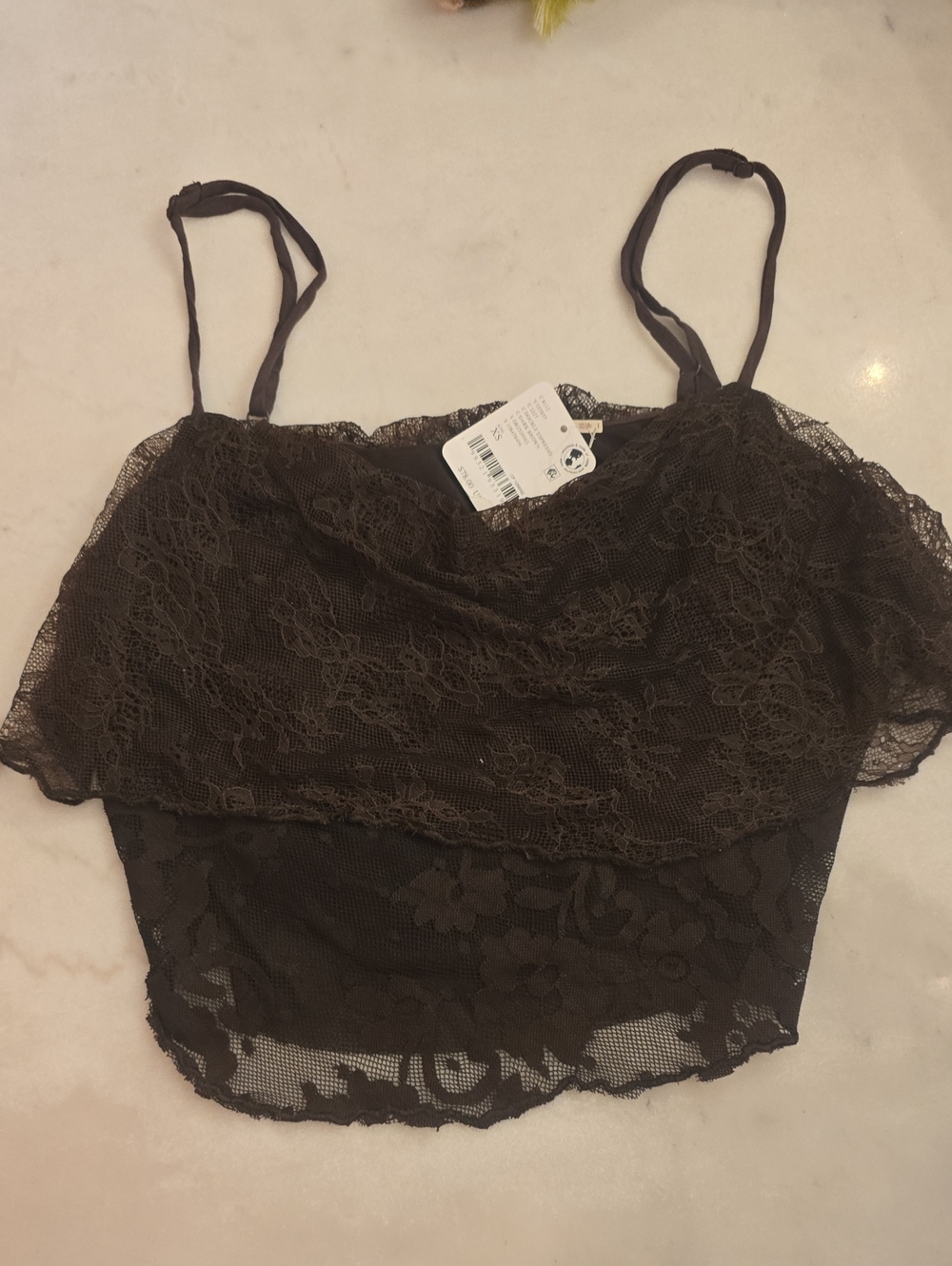 NWT Free People Rose Gold Lace Top. XS - Picture 4 of 11